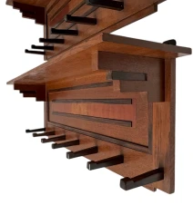Two Art Deco Modernist Coat Racks by P.E.L. Izeren for De Genneper Molen